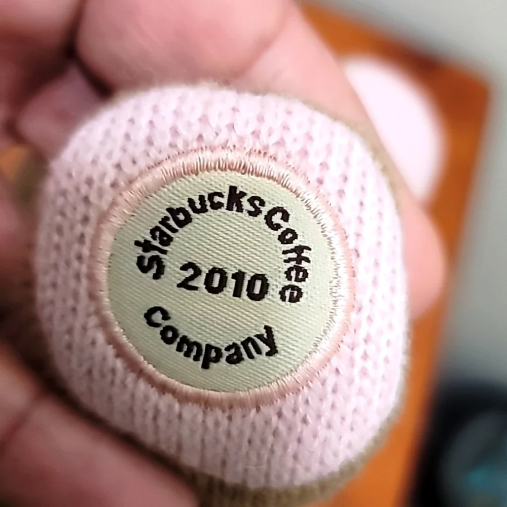 Starbucks Bearista Bear Plush Toy Unisex OS Tan Pink‎ 89th Edition 2010 Knit